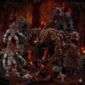 MOC Horror Sci-fi Alien Monster Building Blocks Set Articulated Cannibal Flower Creature Action Figure Brick Model Toys for Kids. 
