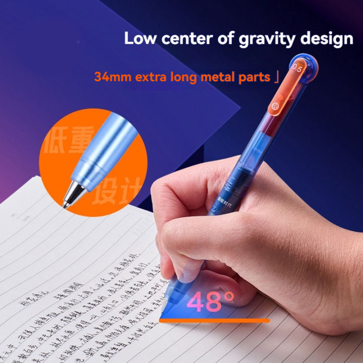 Quick%20Dry%20Black%20Gel%20Pens,%20Medium%20Point%20(0.5mm),CS%20Tip,%20Low-Weight%20Design%20Retractable%20Gel%20Pens%20With%20Comfortable%20Full%20Grip%20-%20Image%203