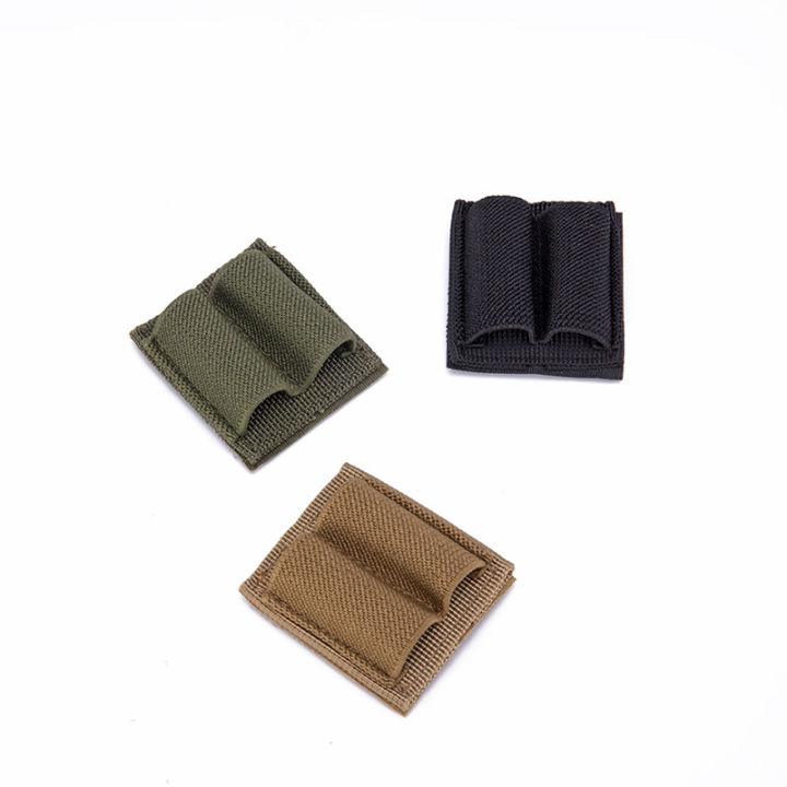 Tactical 2-Round Shell Holder 2 Hole Airsoft Buttstock Ammo Pouch Molle ...