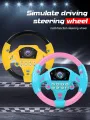 Eletric Simulation Steering Wheel Toy with Light Sound Baby Kids Musical Educational Copilot Stroller Steering Wheel Vocal Toys. 