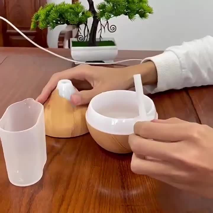 USB Ultrasonic Cool Mist Sprayer Essential Oil Fragrance 200ml Mini Home Wood Grain Air Humidifier Electric Air Aroma Diffuser