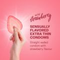 Durex Extra Thin Wild Strawberry Flavored Condom 12pcs Pack Condom for Men | India. 