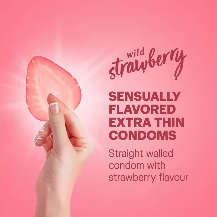 Durex%20Extra%20Thin%20Wild%20Strawberry%20Flavored%20Condom%2012pcs%20Pack%20Condom%20for%20Men%20%7C%20India%20-%20Image%207