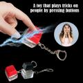 Electric Shock Prank Button Toy that plays tricks on people by pressing buttons Realistic Touch Keychain Pendant Stress Relief. 
