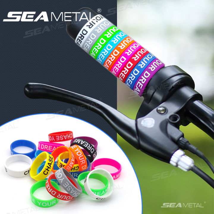 SEAMETAL 30mm Motorcycle Handlebar Covers Anti Slip O-Rings Silicone Handle Grip Cover Electric Bike Handle Anti-skid Ring
