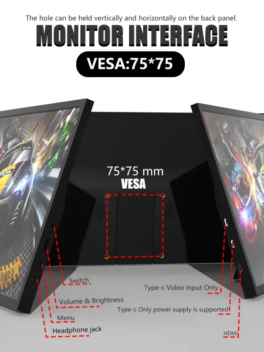 MUCAI%20N156%20Portable%20Display%2015.6%20Inch%2060Hz%20Resolution%20TN%20Panel%20250cd/%E3%8E%A1%20Brightness%203ms%20Response%20Portable%20Monitor%20-%20Image%205