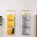 3 Pockets Hanging Organizers Waterproof Hanging Storage Bag Wall Mounted Closet Organizer Bear Flamingo Sundries Bags Home Decor. 