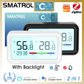 Zigbee Weather Station Tuya Smart Digital Thermometer Room Hygrometer Electronic Desk Clock Wireless Temperature Humidity Sensor. 