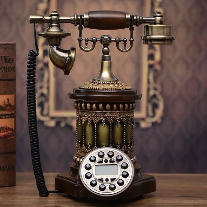 Wooden%20vintage%20telephone%20antique%20telephone%20american%20fashion%20telephone%20Caller%20ID%20Hands-free%20-%20Image%204