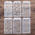 6 PCS DIY Craft Poppy Tropical Leaf Stencil for DIY Scrapbooking Stamping Album Crafts Decorative Paper Cards. 