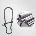 DNDYUJU 50pcs Stainless Steel Fishing Connector Fast Clip Lock Snap Swivel Solid Rings Safety Snaps Fishing Hook Tool Snap. 