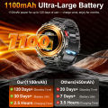 2026 New T-Rex3 Pro 1100mAh Battery Smart Watch  path 5ATM Waterproof Sports Run tracker Outdoors Compass  Smartwatch. 