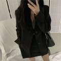 Women Spring Autumn Casual Office Lady Blazers Solid Notched Long-sleeve Suit Female New Fashionable Loose Button Casual Jacket. 