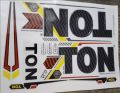 New 3D 2024 Ton Black And Read Edition Cricket Bat sticker Professional Players. 