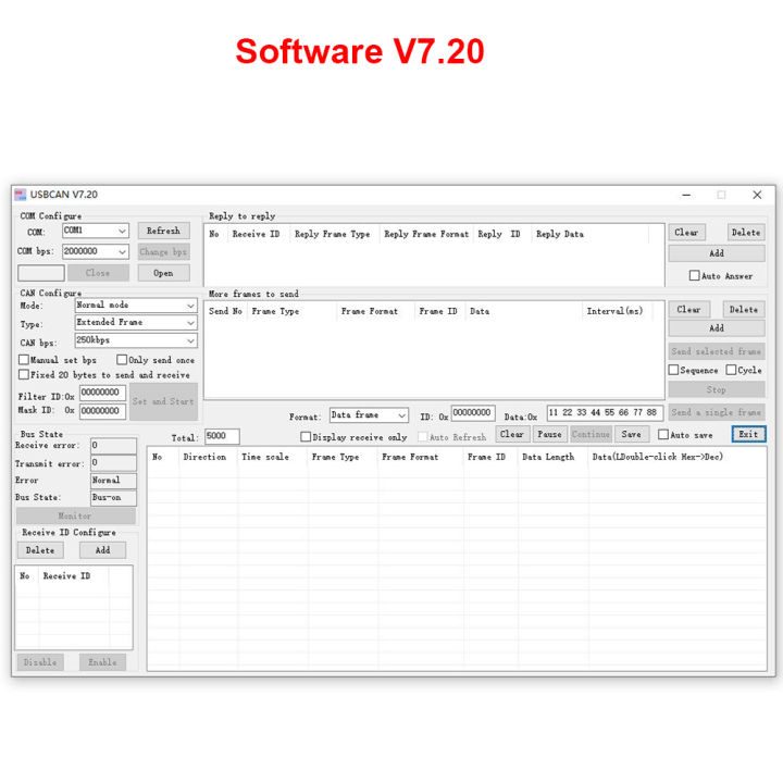 USB%20TO%20CAN%20Serial%20Port%20RS232%20TO%20CAN%20Adapter%20Analysis%20Converter%20software%20V7.20%20Debugging%20CAN%20BUS%20communication%20Send%20receive%20data%20-%20Image%205
