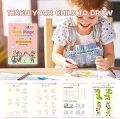 Magic Practice Copy Book for Pre-School Kids, Re-Usable Drawing, Alphabet, Numbers and Math Exercise Notebook, English Magic Book for Children. 