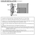 Universal 2 Rows Oil Cooler Kit, Aluminum Remote Transmission Engine Cooler Auto-Manual Radiator Converter Kit. 