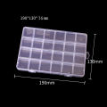 Fixed 24 Compartments Multi-Compartment Storage Box Hardware Parts Compartment Box With Lid Plastic Storage Box Jewelry Compartm. 