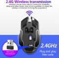 Wireless Optical Computer Mouse, 2.4Ghz Wireless & Bluetooth dual Portable Office Mouse, rechargeable wireless mouse Left or Right Hand Mouse 3 Adjustable DPI, 4 Buttons with Nano USB Receiver for Computer, Laptop. 