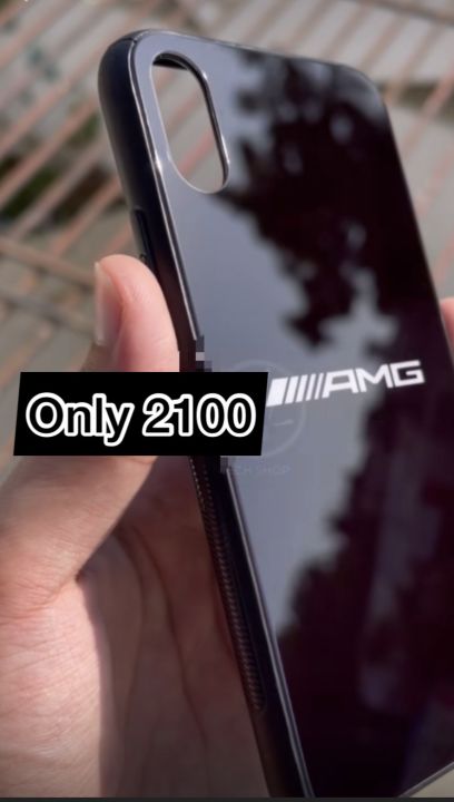 Phone case for iPhone X , 10 , xs , 10s , high quality glass design case , Mercedes case , amg case
