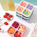 4 Grid Snack Containers Reusable Meal Prep Lunch Containers Portable For Kids And Adults Home Snack Storage Bottles Kitchen Tool. 