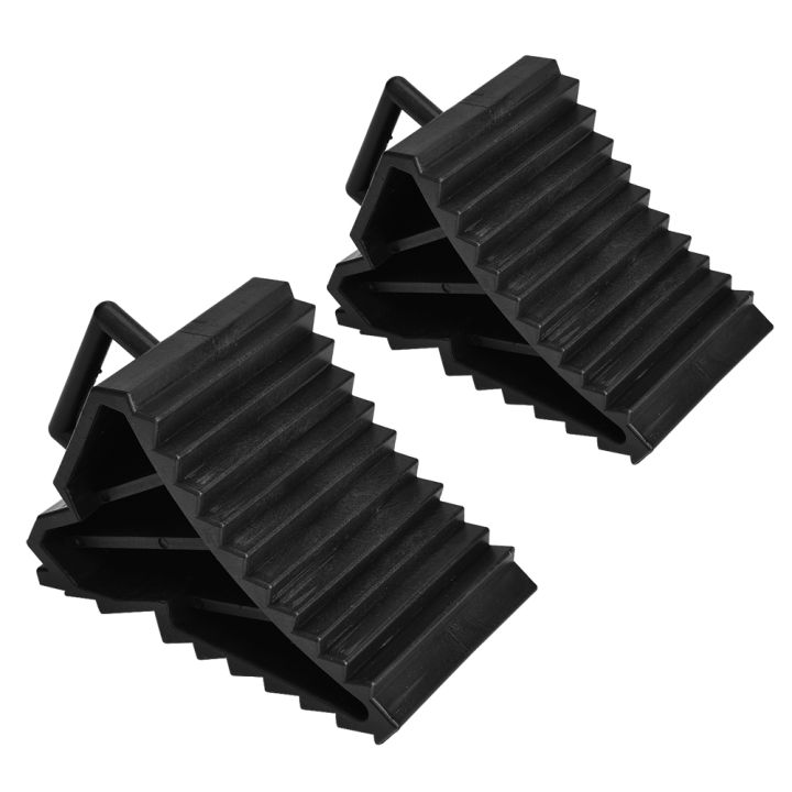 2Pcs Car Trailer Wheel Chock Triangular Anti Slip Blocks Parking Wedges Car Stopper Wheel Alignment Block Support Pad