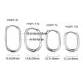 LUXUKISSKIDS Fashion Oval Hoop Earrrings Stainless Steel Elliptic Shape Silver/Gold Color 20MM Big Round Clips Smooth Mental Ear.