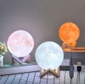 USB Moon lamp 7 color changing led lights Himalayan pink salt lamp. 