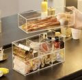Acrylic Makeup Layered Storage Box Finishing Grid for Cosmetic Jewelry Lipsticks organiser. 