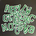 26PCS/Small A~Z Coloured Alphabet English Letters Clothes Stickers,Fabric Applique Iron On Patch Embroidery Sewing Supplies. 