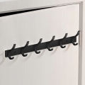 Modern Hanging Hooks For Wall Aluminium Black Towel Holder Bathroom Door Clothe Hanger Coat Rack Wall Mounted.