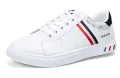 Men Shoes 2024 New White Fashion Sneakers Comfortable Leather Casual Flats for Male Plus Size Youth School Skateboard Sneakers. 