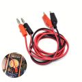 2pcs Banana Plug To Alligator Clip Wire Power Test Lead Red And Black Length Crocodile Clamp Small Battery Copper 1 Meter. 