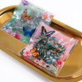 50pcs 7x10cm Transparent Butterfly Plastic Self Adhesive Opp Bags Pouches for DIY Jewelry Packaging Candy Cookie s Bag. 