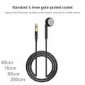 3.5mm High End Single Side Mono Earphone  Mono Wired Headset For Mobile Phone Mp3 Radio Bluetooth Audio Receiver Short Line. 