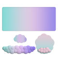 Mouse pad with wrist rest keyboard cloud anti-slip memory foam desktop office gamer mouse wrist rest.