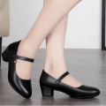 Black Pointed Toe Low Heel Pumps for Women – Slip-On Work Shoes, Comfortable Business Shoes for Office, Commute & Casual Wear. 