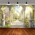 1 piece of "Romantic classic arch background fabric, creating a European garden oasis, party banner, multiple sizes.. 