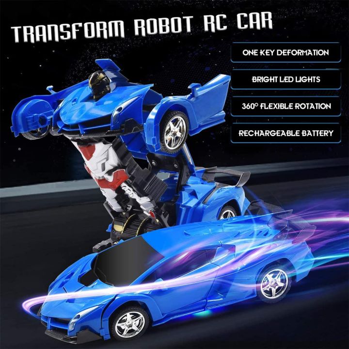 Transformer%20Remote%20Control%20Robot%20Car%20Independent%202.4G%20Robot%20Deformation%20RC%20Car%20Toy%20with%20One%20Key%20Transformation%20&%20360%20Speed%20Drifting%201:18%20Scale%20-%20Blue%20-%20Image%202