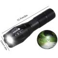 T6 Strong Light Flashlight LED Aluminum Alloy Telescopic Zoom Battery Version Charging Outdoor Searchlight Remote Flashlight.