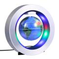 Round LED Map Floating Globe Magnetic Levitation Light Anti Gravity Magic | Premium Magnetic Levitating LED Globe Light – 106mm Floating World Map with Rotating Display, Desk Decor. 