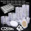 10-100pcs 21/23/25--45mm Coinning Capsules Storage Box Clear Plastic Coinning Cases Holders Protector Coinning Capsules Storage. 