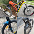 FIFTY-FIFTY Mountain Bike Fender, MTB Mudguard, Front and Rear Compatible Bicycle Mudguard, Fits 26", 27.5", 29" Bike. 