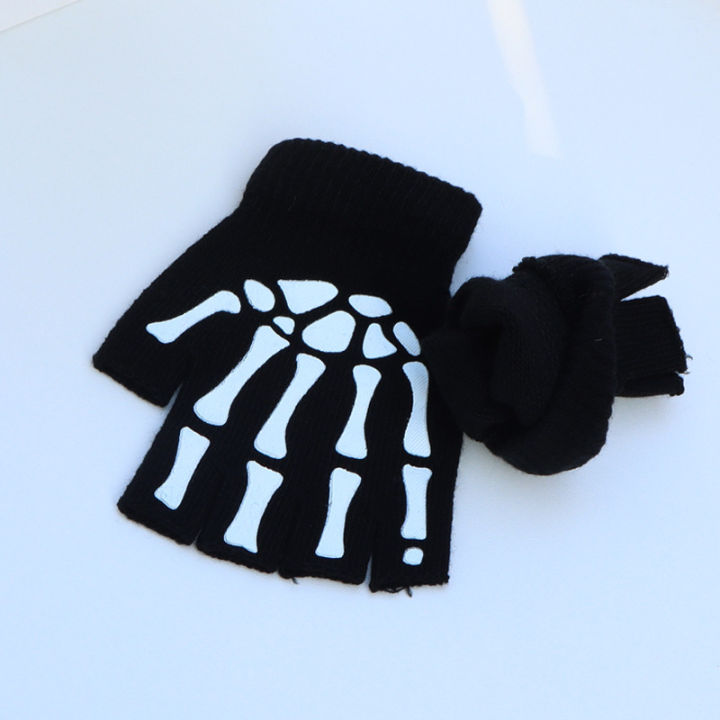 Halloween%20Skeleton%20Skull%20Half%20Finger%20Luminous%20%20Fingerless%20Stretch%20Knitted%20Gloves%20Skull%20Fingerless%20Black%20Mitten%20-%20Image%205