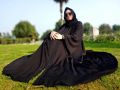 Front open stitch less abaya full gher. 