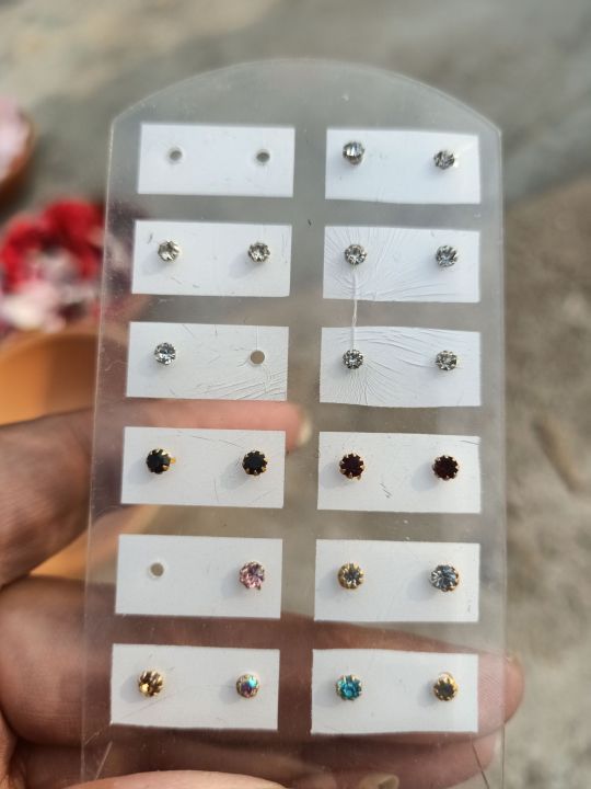 nose pin gold with stones (assorted) | Daraz.pk