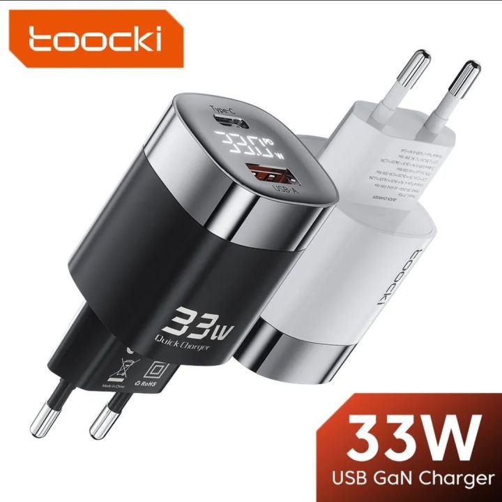 Toocki 14 Pro Max 33W 30W GaN USB C Charger Type C Quick Charge QC PD 3.0 3 0 USB-C Fast Charging For 14 13 Pro Max Display Chargers.