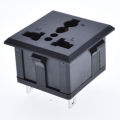 Ac Base panel mount Multi Power Socket 5 Hole Inlet 13A 250V Universal Socket Panel Mount Module Black Color Mold for UPS PDU Machine. 