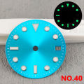 Watch Dial 28.5mm With NH35 Dial Watch Hands Luminous Fit NH35 NH36 Diver Watch Faces Automatic Movement Replacement. 