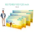 Portable Projector Screen Simple Curtain Anti-Light 60/70/80/100/120 Inches Projection Screens for Home Outdoor Office Projector. 